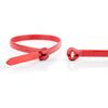 Plastic cable ties Stainless steel lock - Red - 361x4.8mm